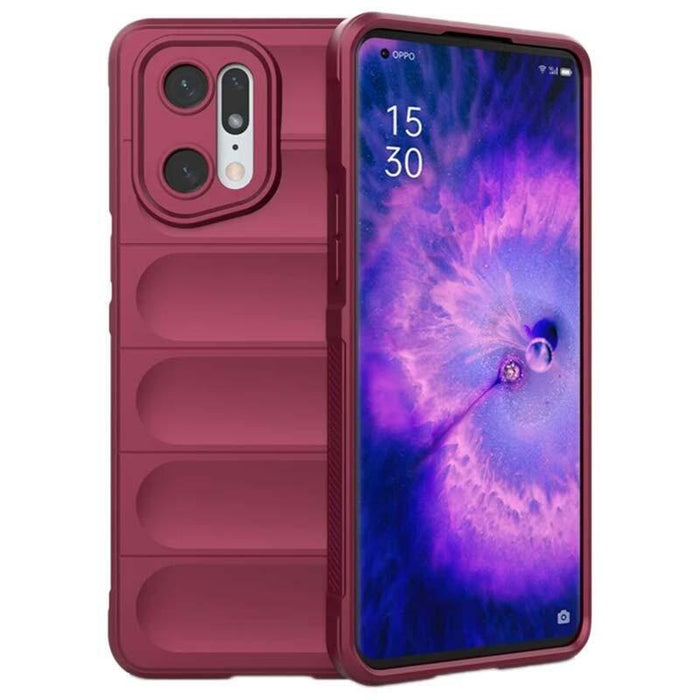 Funda De Silicona Wave Oppo Find X5 Pro 5g Borgoña