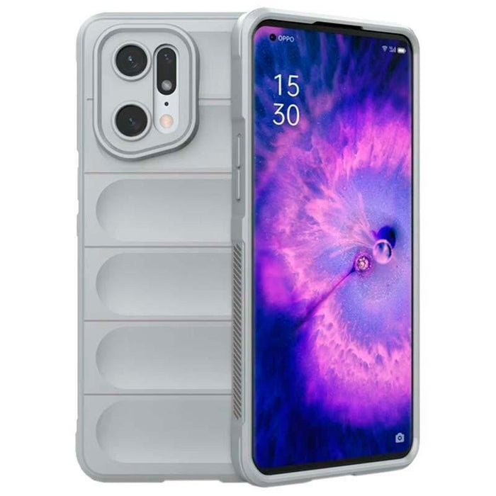 Funda De Silicona Wave Oppo Find X5 Pro 5g Gris Claro