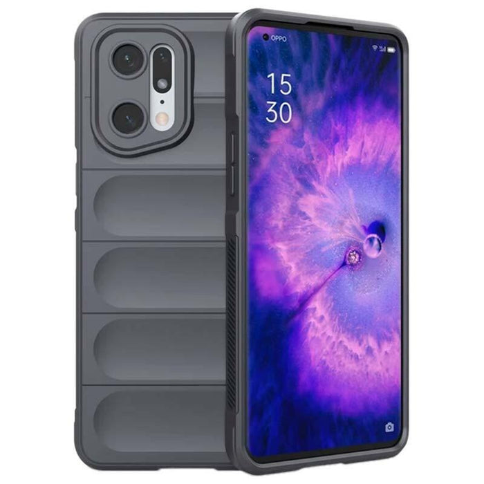 Funda De Silicona Wave Oppo Find X5 Pro 5g Gris Oscuro