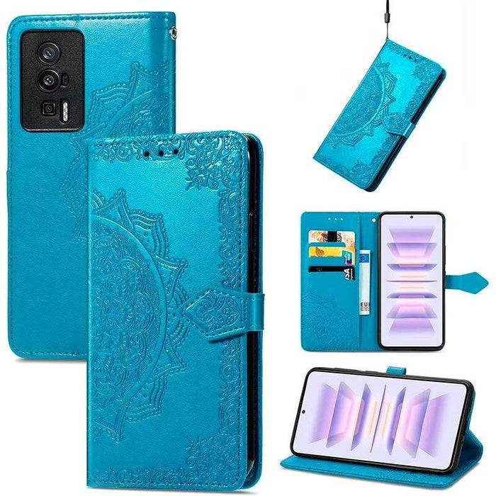 Funda Libro Mandala Xiaomi Poco F5 Pro Azul