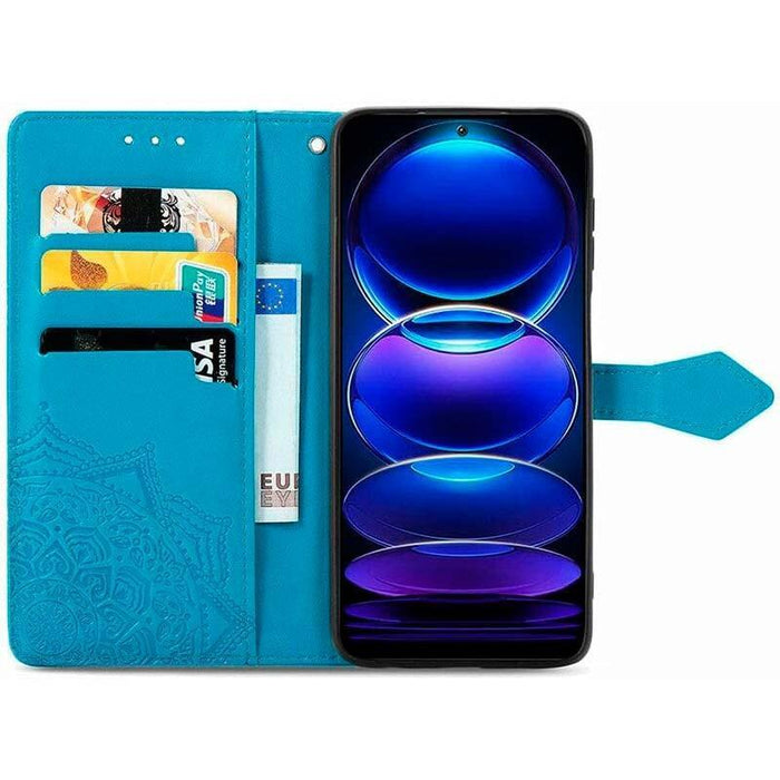 Funda Libro Mandala Xiaomi Poco X5 / Redmi Note 12 5g Azul