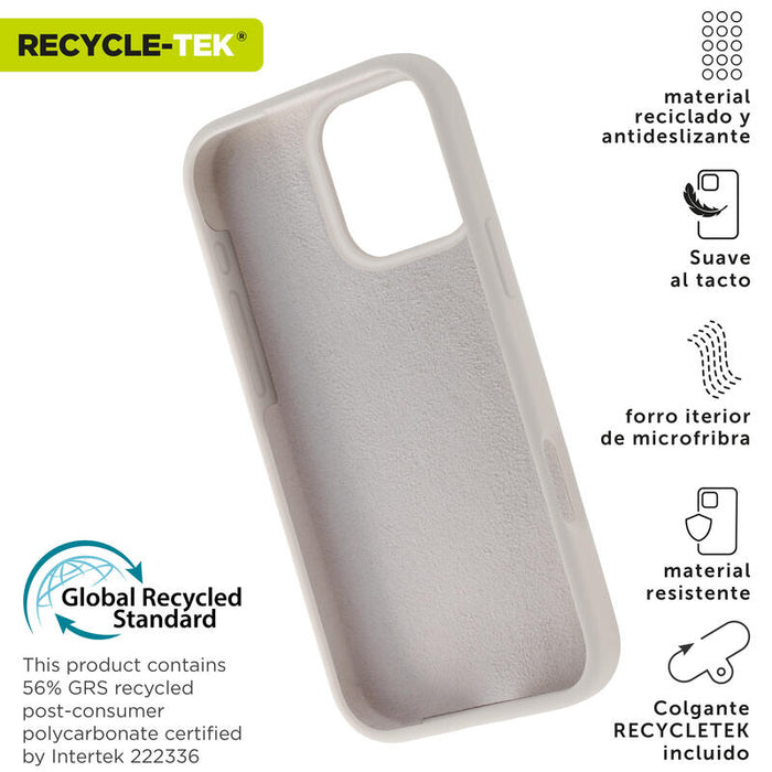 Funda Muvit Recycletek Liquid Silicone Para Apple Iphone 16 Pro Max Nude