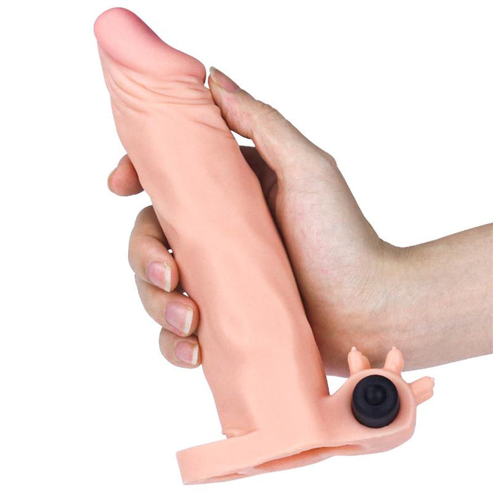 Funda Para El Pene Con Vibración Add 2 Pleasure X-Tender Natural