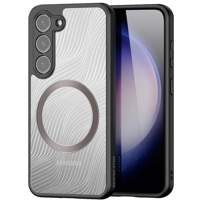 Funda Rígida Magnetic Anti-Scratch Shell Samsung Galaxy S23 Negro+Transparente