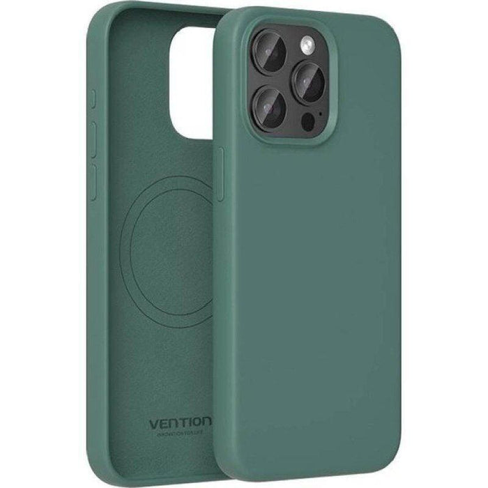 Funda Silicona Con Magsafe Vention Kudg0-30 Compatible Con Iphone 13 Pro Verde
