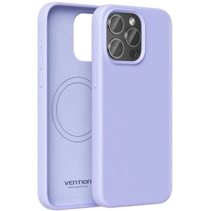 Funda Silicona Con Magsafe Vention Kudv0-40 Compatible Con Iphone 13 Pro Max Morado