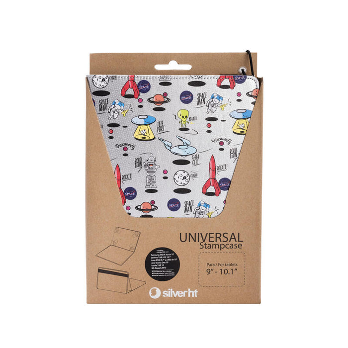 Funda Tablet Universal Silver Ht 9-10.1  Space Silver Metal