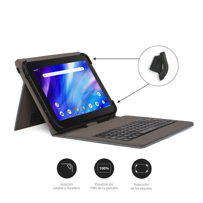 Funda Teclado Usb 10 1 Gris