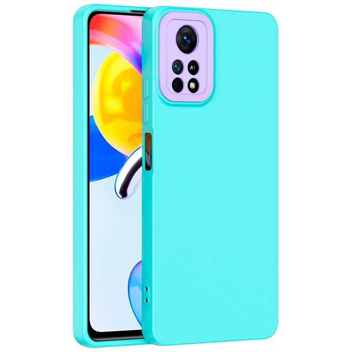 Funda Xiaomi Poco X4 Pro 5g Con Protección De Cámara Azul+Lila