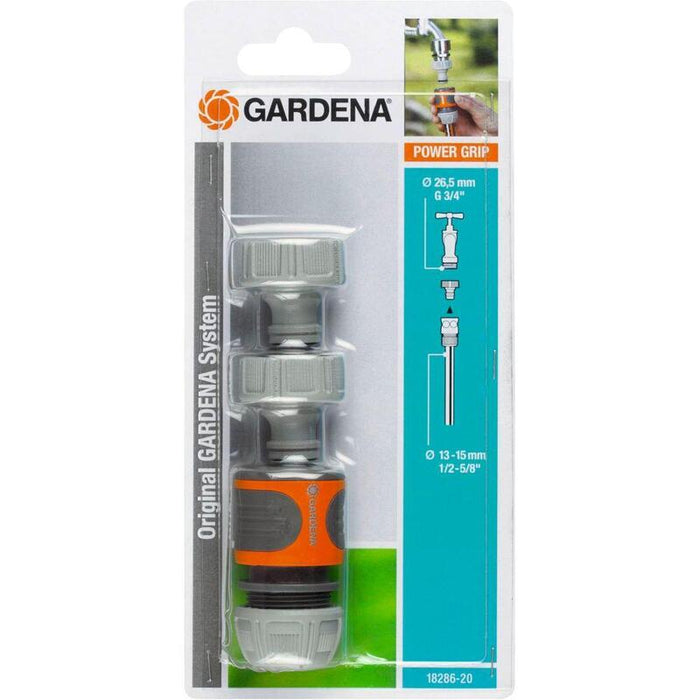 Gardena Juego De Conexión Para Mangueras De 13 Mm (1/2") Y 15 Mm (5/8"), Conector De Grifo 18286-20