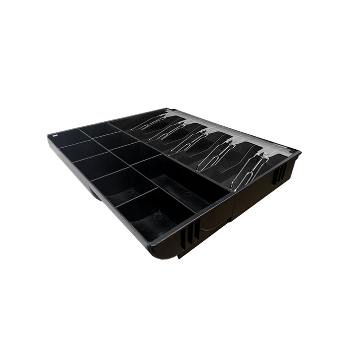 Gaveta Para Cajón Cr-4100, Con 9 Monederos Y 5 Compartimentos De Billetes. Pisabilletes Metálico.