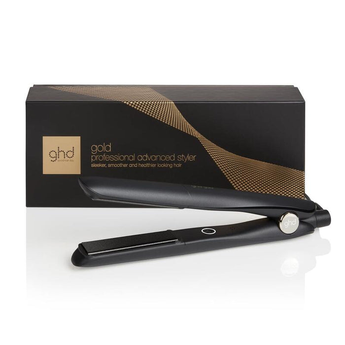 Ghd Gold - Plancha De Pelo Profesional Para Alisar, Rizar Y Crear Ondas, Temperatura Óptima De Peinado 185ºc, Tecnología Dual-Zone, Negro