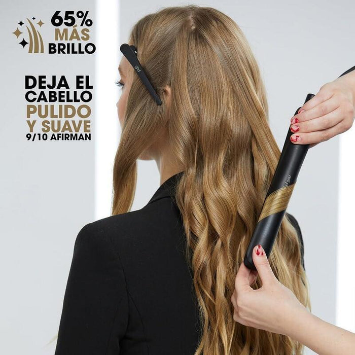 Ghd Gold - Plancha De Pelo Profesional Para Alisar, Rizar Y Crear Ondas, Temperatura Óptima De Peinado 185ºc, Tecnología Dual-Zone, Negro