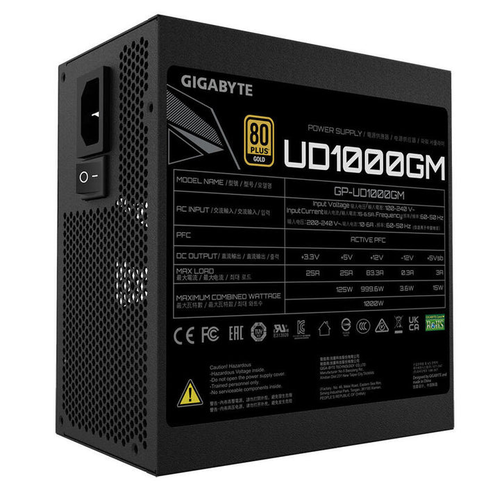 Gigabyte Gp-Ud1000gm   Fuente De Alimentación Gigabyte Ud1000gm 1000 W 20+4 Pin Atx Negro