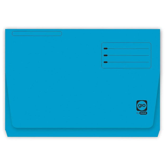 Gio Subcarpeta Con Bolsa Y Solapa Azul Intenso Cartulina Folio 320gr -25u-
