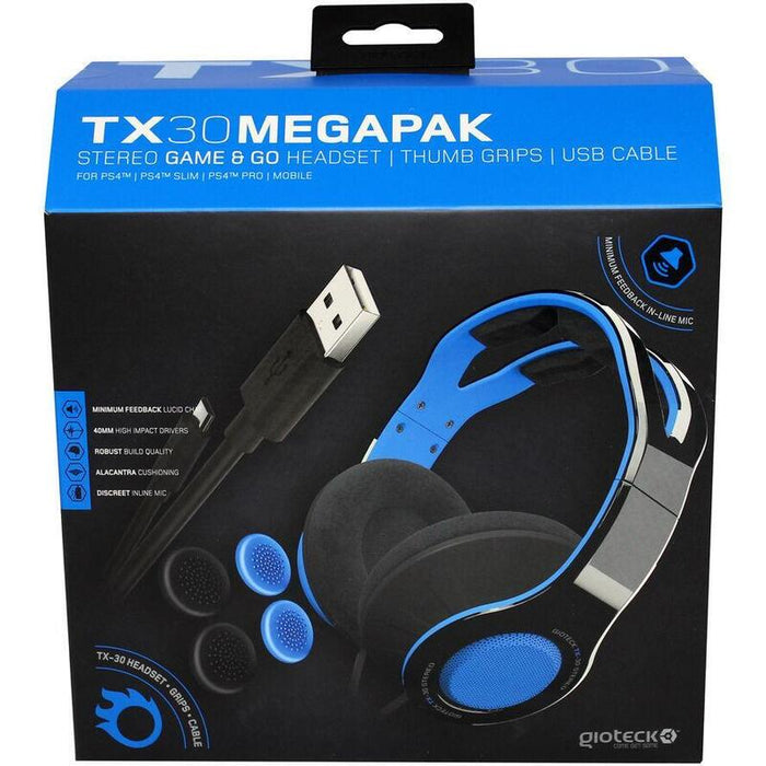 Gioteck Auriculares Tx30, Mereo 3.5mm Hchse,1.3m Ps4 Megapack