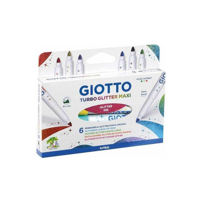 Giotto Rotuladores Turbo Glitter Maxi Estuche 6u C/Surtidos