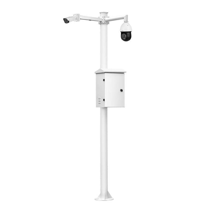 Global Kit-Baculo-60-Blanco Báculo Desmontable De 6m De Altura En Acero Galvanizado De Color Blanco Con Soporte Para Cámara Y Speed Dome