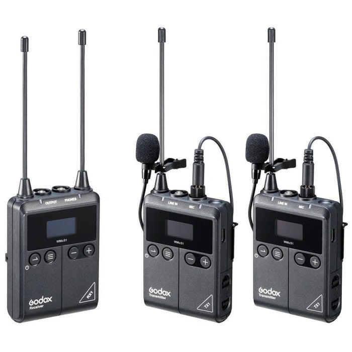 Godox Wmics1 Kit 2 Uhf Sistema Inalámbrico Lavalier