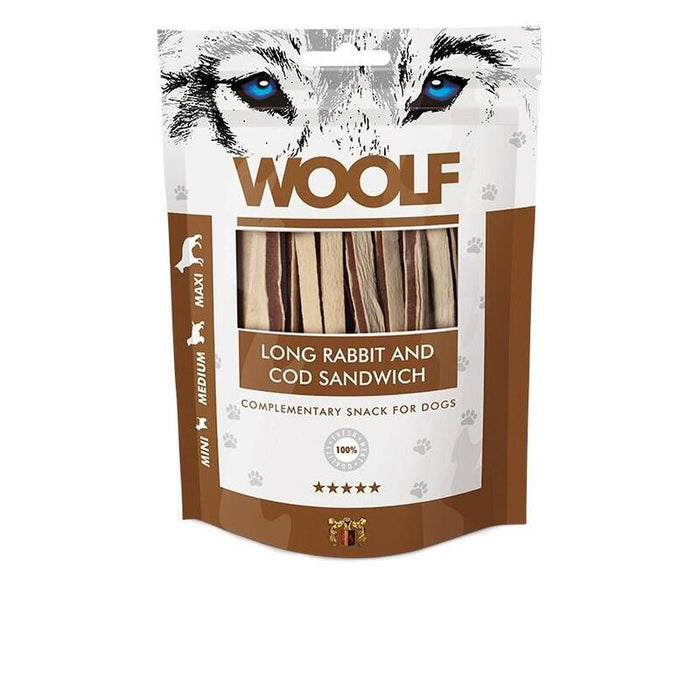 Golosina Para Perro Woolf Bocadillo Largo De Bacalao  100g