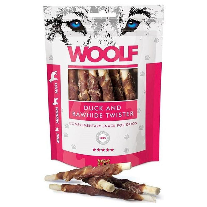 Golosina Para Perro Woolf Duck Rawhide Twister  100g
