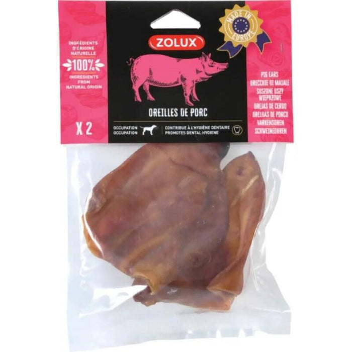 Golosina Para Perro Zolux Oreja De Cerdo Seca  2 X 80g