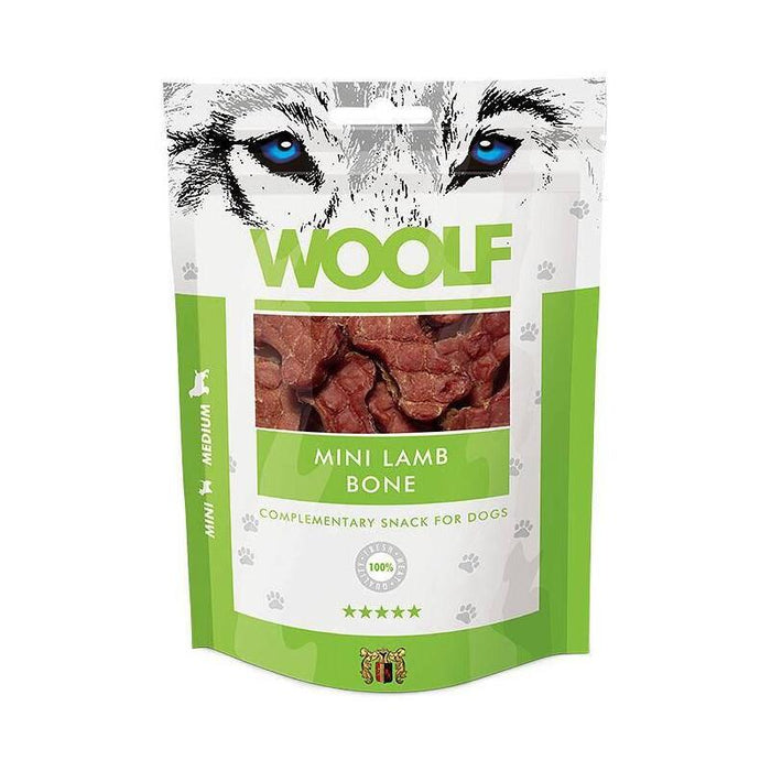 Golosina  Para Perros Woolf Mini Hueso De Cordero - 100 G
