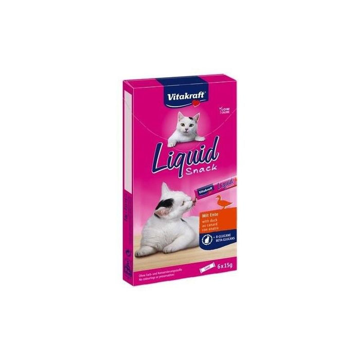 Golosinas Para Gatos Vitakraft Snack Líquido Pato  6 X 15 G