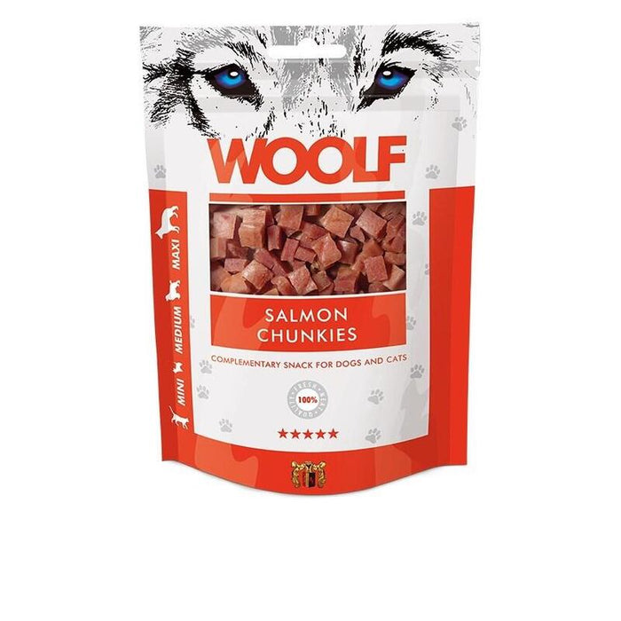 Golosinas Para Perros Y Gatos Woolf Salmon Chunkies  100 G