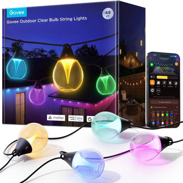 Govee Outdoor Clear Bulb String Lights 15m
