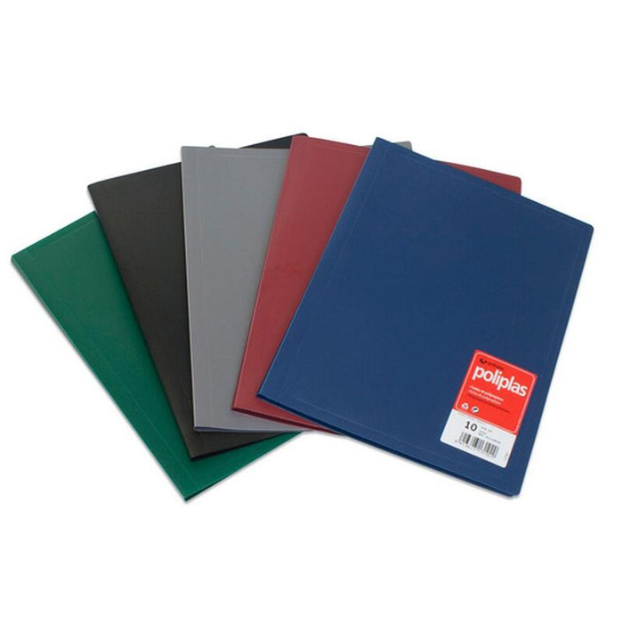 Grafoplás Carpeta Poliplás De Polipropileno Opaco Con 50 Fundas Soldadas A4 Negro