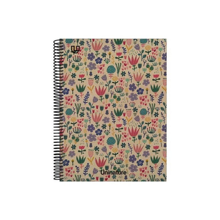 Grafoplás Cuaderno Espiral A4 80h 4x4 90gr Kraft Y Cartón Reciclado Uninature Holanda
