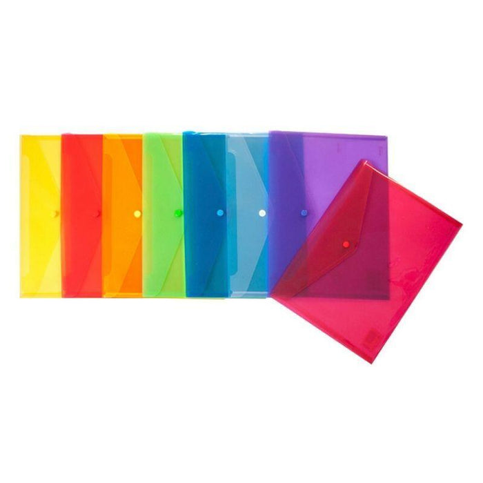 Grafoplás Sobre Broche Ecoplás Folio Polipropileno Translúcido Azul