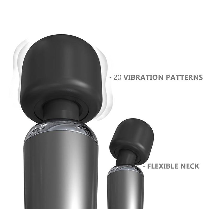 Graphity Wand Masajeador High-Tech Súper Potente Inalámbrico Usb Color Grafito Silicona