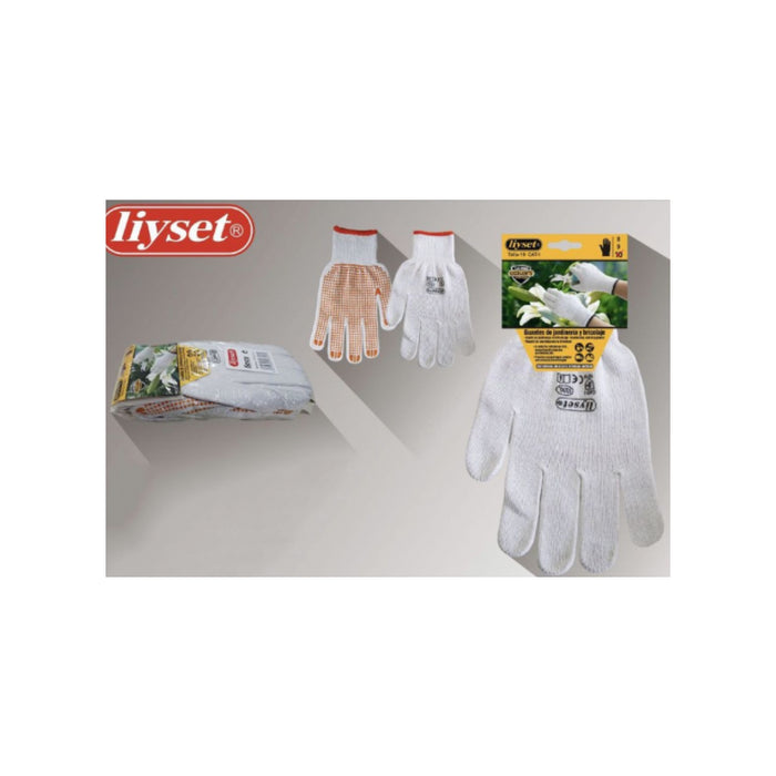 Guante De Jardinería Y Bricolaje De Hilo Con Puntos