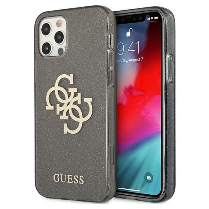 Guess Glitter 4g Big Logo - Etui Iphone 12 Pro Max (Czarny)