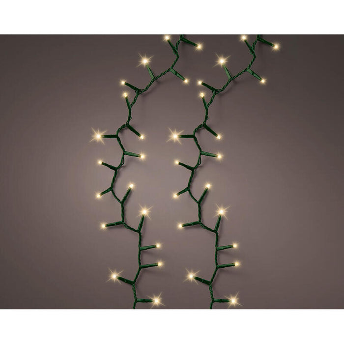 Guirnalda Led Compact Multifunción 500 Leds Oro Suave Con Cable Verde Exterior 11 M