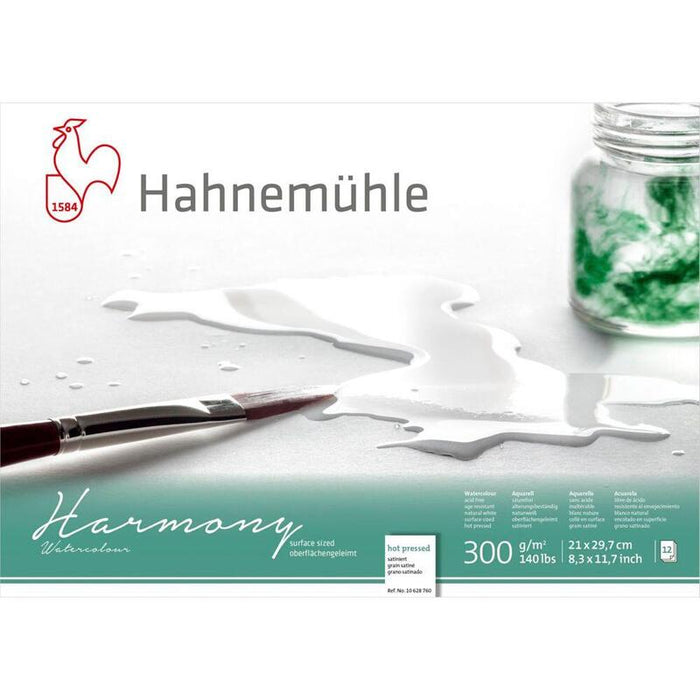 Hahnemühle Harmony Watercolour Hot Pressed  12 Sheets  300g  A4