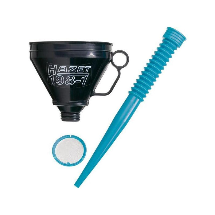 Hazet Embudo 198-1 Negro/Azul, Con Manguera Flexible 198-1