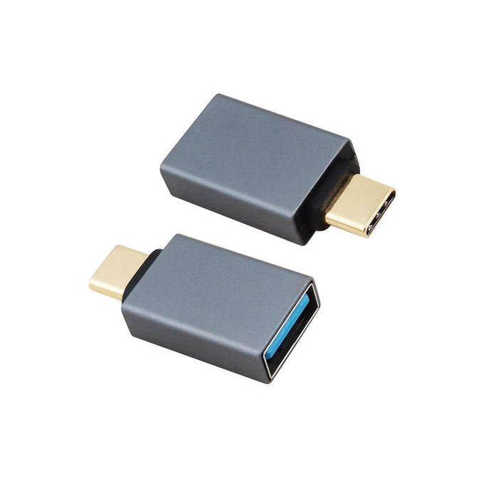 Helos Adaptador Otg, Usb 3.1 A Hembra/Tipo-C Macho, Premium, Dunkelgris