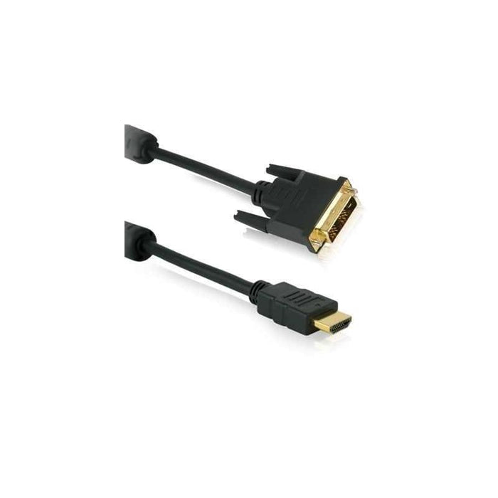 Helos Cable, Hdmi -> Dvi-D 18+1  Full Hd, Con Ferrita 1,0m Negro