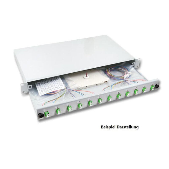 Helos Lwl 19" Spleissbox Con 24x Sc Duplex Kupplungen Os2, Komplett Bepiezast