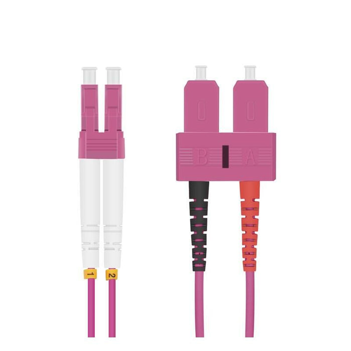 Helos Lwl Cable De Red Lc/Sc Duplex 50/125?M Om4 Púrpura 1,5m