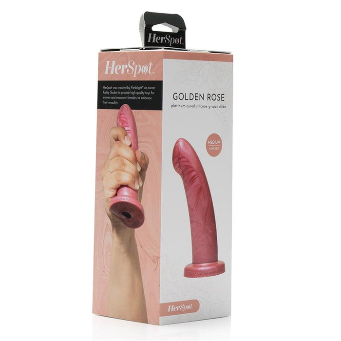 Herspot Fleshlight - Dildo Curvado Golden Rose M