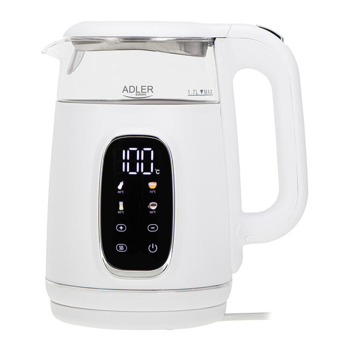 Hervidor Adler Ad 1305 Eléctrico Ad 1305ws Blanco/Plateado