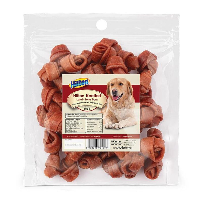 Hilton Knotted Lamb Bone 6 Cm - Masticable Para Perros - 500g