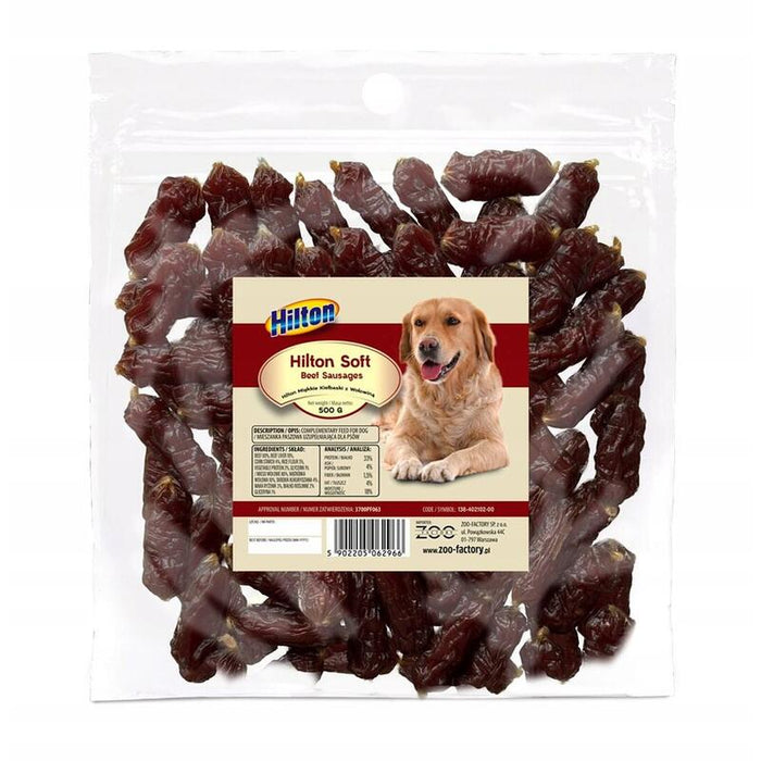 Hilton Salchichas Blandas Con Ternera - Delicia Para Perros - 500g