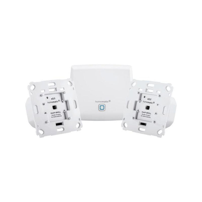 Homematic Ip Starter Set Punto De Acceso Para Actuador De Persiana Enrollable (Hmip-Hap), 2x Actuador De Persiana Enrollable Para Interruptor De Marca (Hmip-Broll) 4250494928007