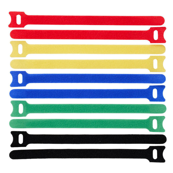 Hook And Loop 20cm X 12mm - Multi 10pcs - Warranty: 36m