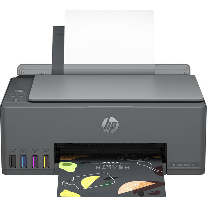 Hp Smart Tank 581 All-In-One Printer, Home And Home Office, Print, Copy, Scan, Wireless; High-Volume Printer Tank; Print From Phone Or Tablet; Scan To Pdf